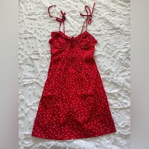Red flower dress